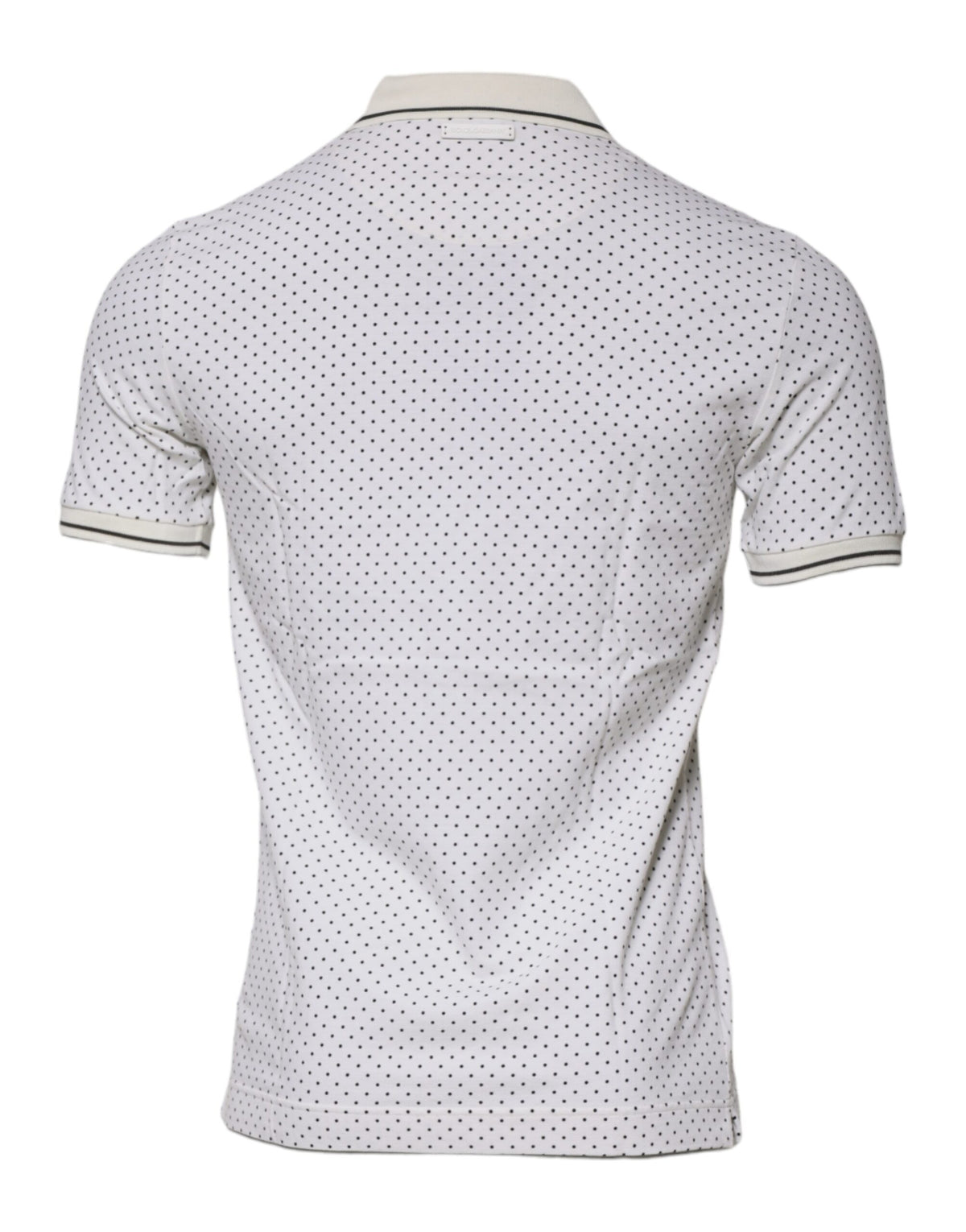 Polo Dolce & Gabbana à pois en coton blanc – TSH87720
