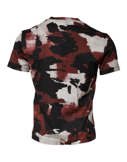 Dolce & Gabbana Multicolor Camouflage Crew Neck T-shirt by Dolce & Gabbana