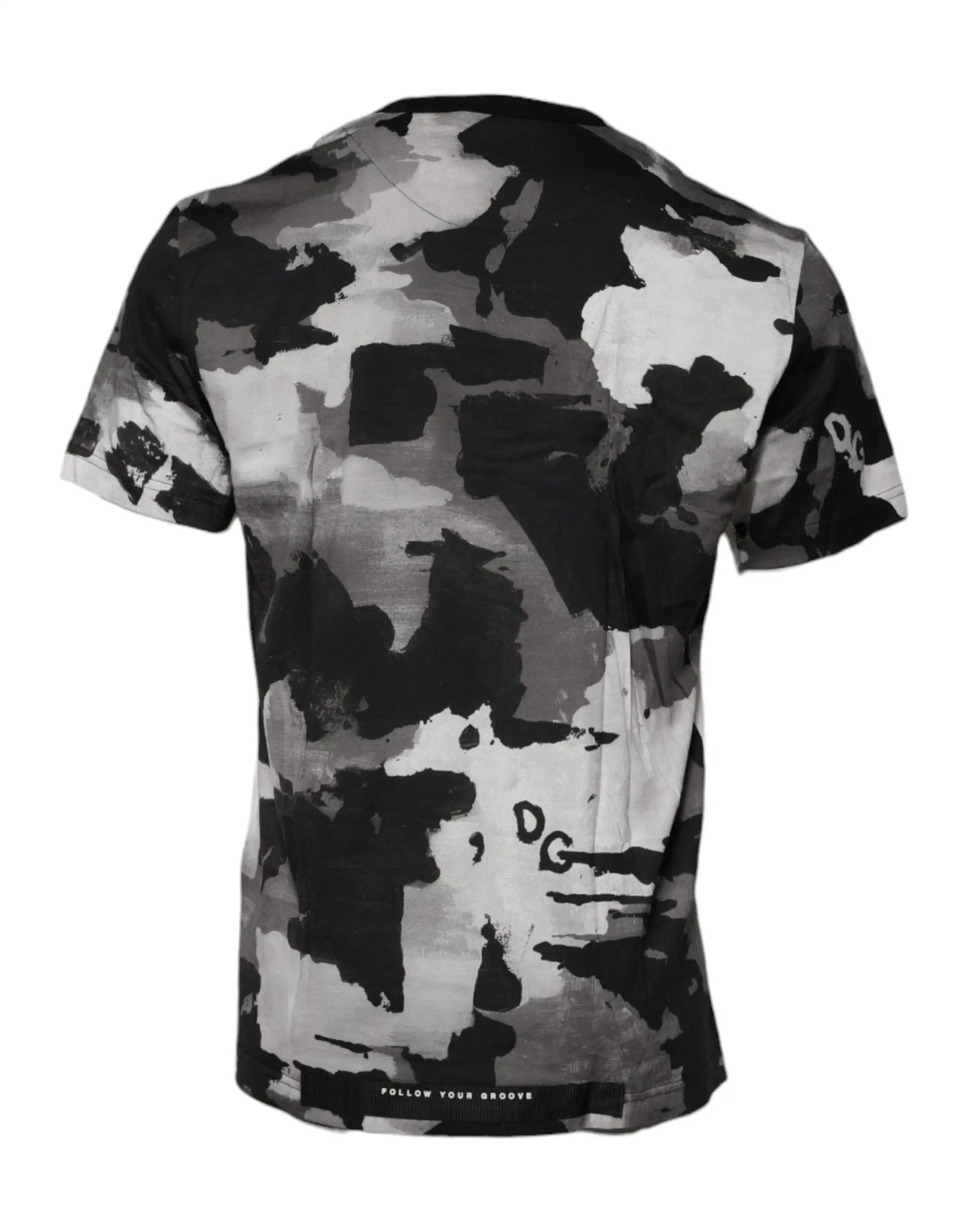 Dolce & Gabbana Multicolor Camouflage Crew Neck T-shirt by Dolce & Gabbana