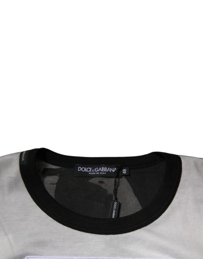 Dolce & Gabbana Multicolor Camouflage Crew Neck T-shirt by Dolce & Gabbana