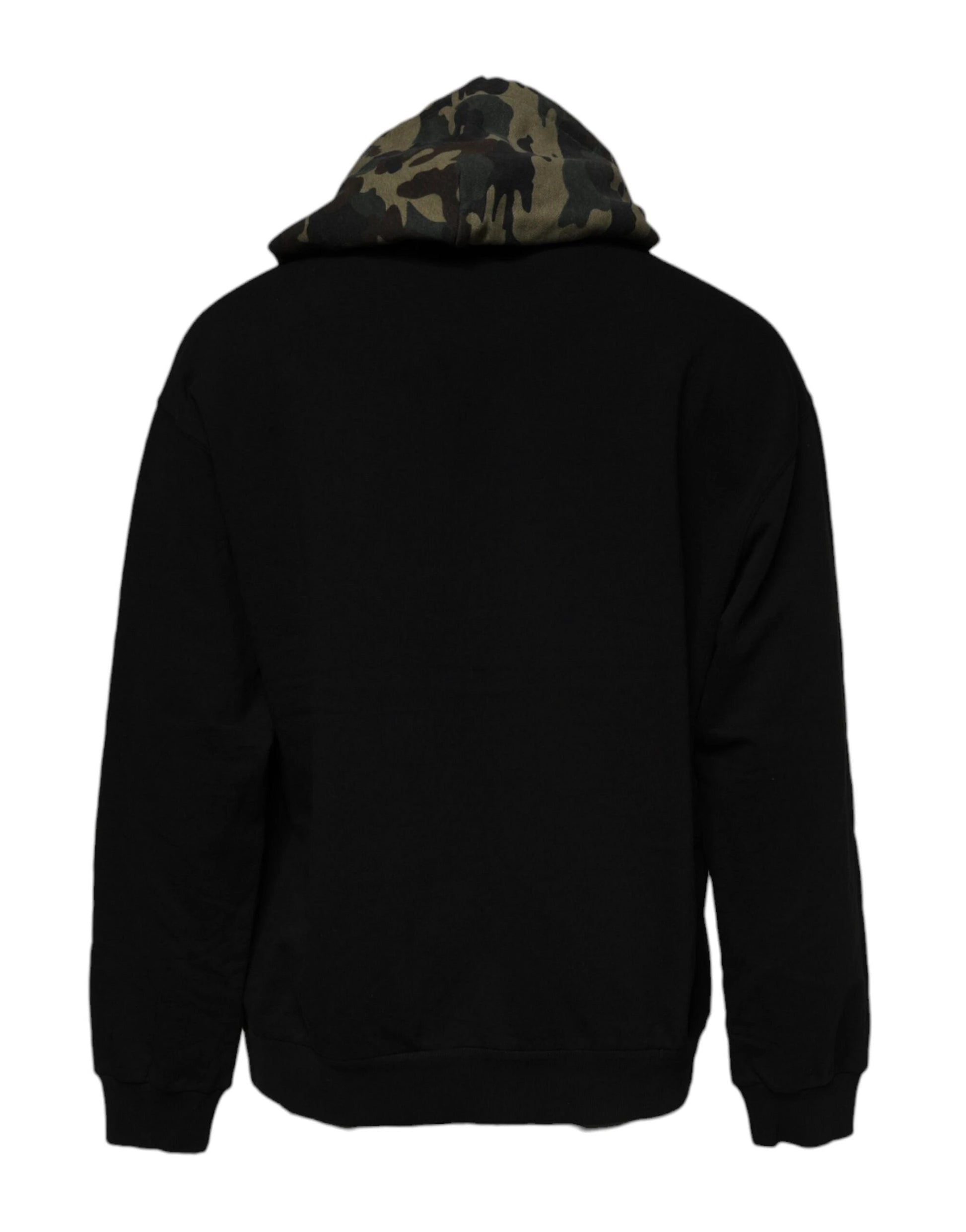 Dolce & Gabbana Black Camouflage Hooded Sweatshirt Sweater by Dolce & Gabbana