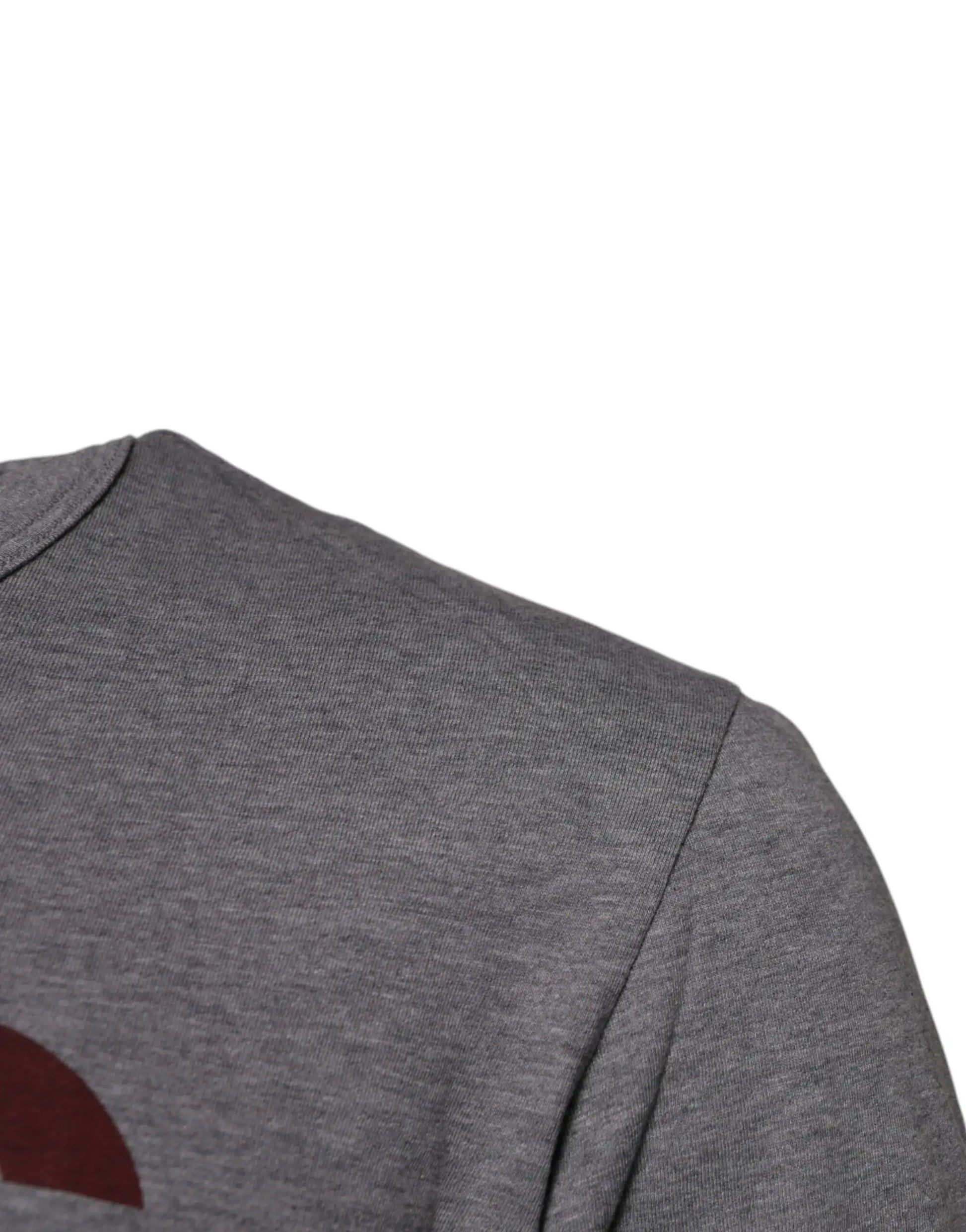 Dolce & Gabbana Gray Logo Print Cotton Crew Neck Men T-shirt by Dolce & Gabbana