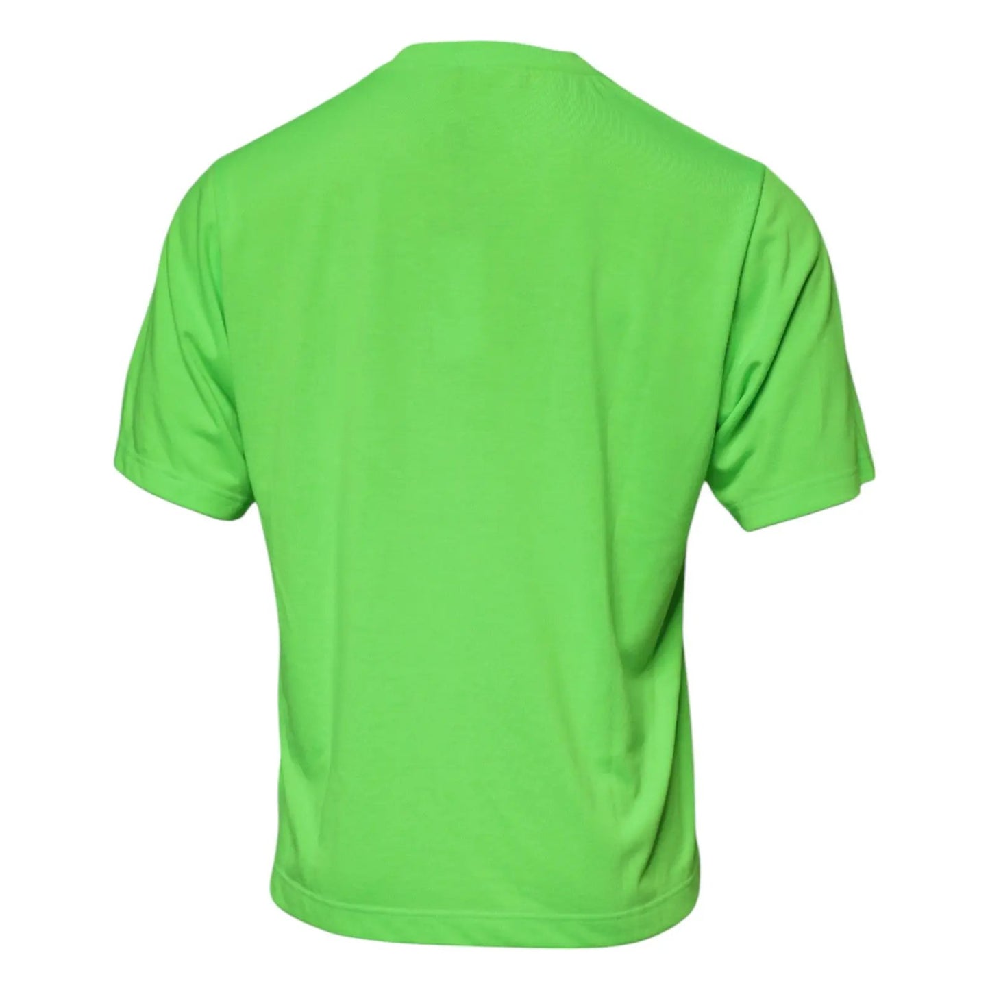 Dolce & Gabbana Green Logo Polyester Crew Neck T-shirt by Dolce & Gabbana