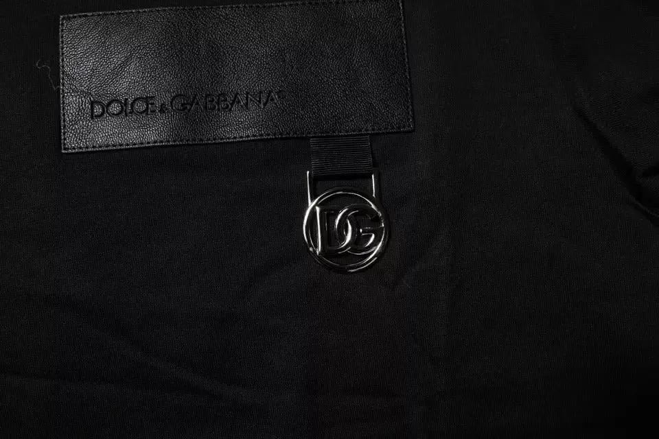 Dolce & Gabbana Black Logo Patch Cotton Crew Neck T-shirt by Dolce & Gabbana