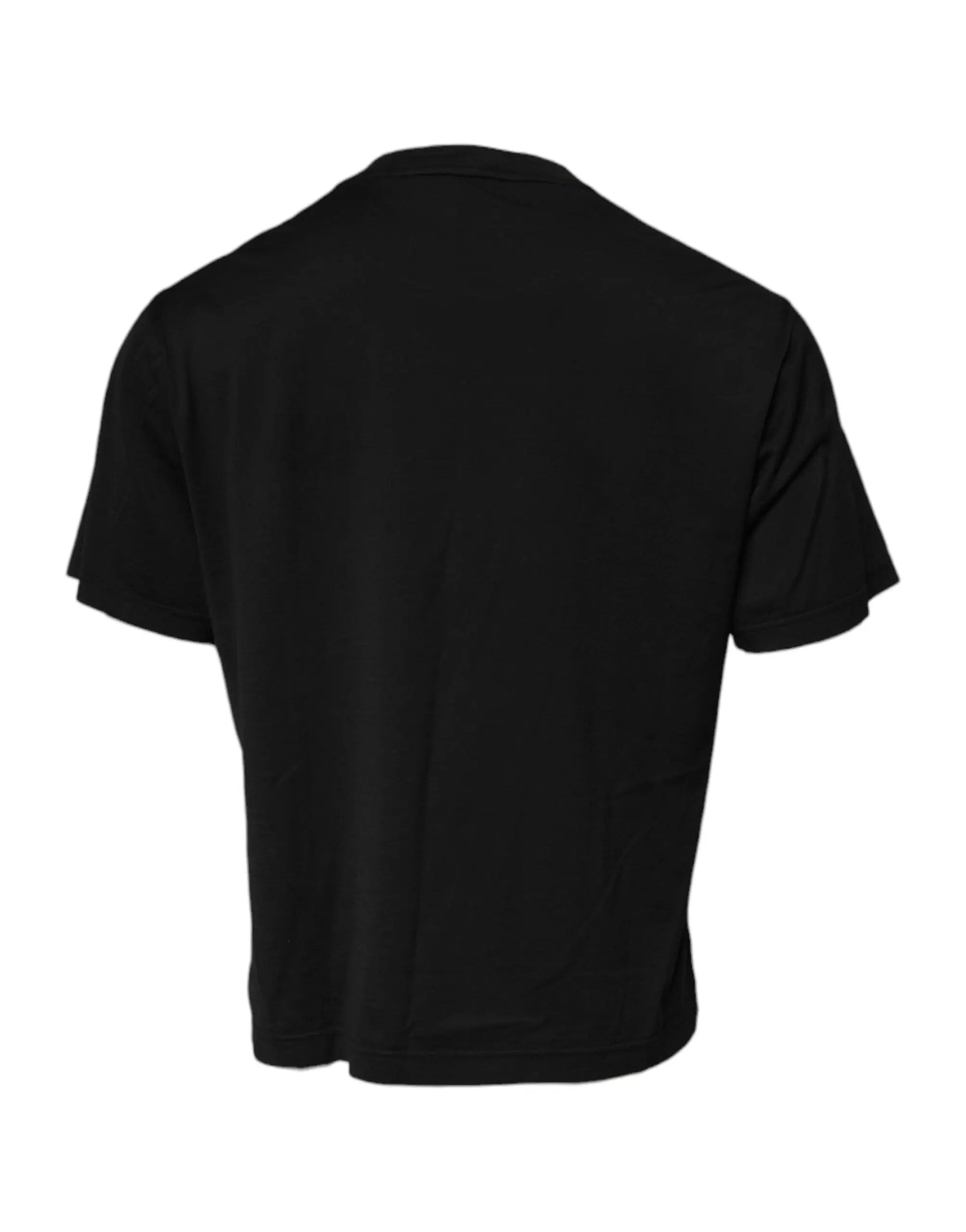 Dolce & Gabbana Black DG Logo Cotton Crew Neck T-shirt by Dolce & Gabbana