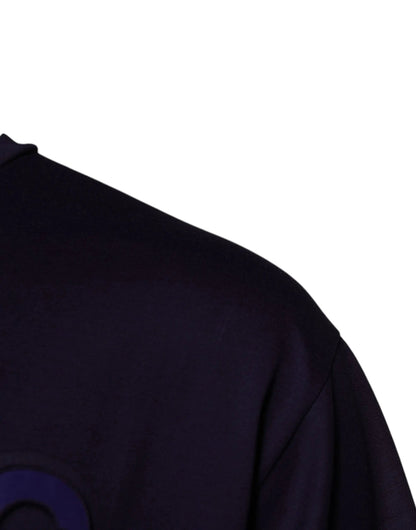 Dolce & Gabbana Navy Blue DG Logo Cotton Crew Neck T-shirt by Dolce & Gabbana