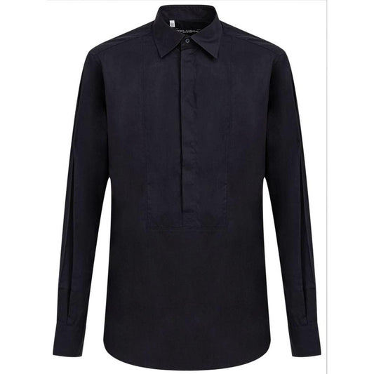 Dolce & Gabbana Navy Blue Cotton Dress Shirt by Dolce & Gabbana