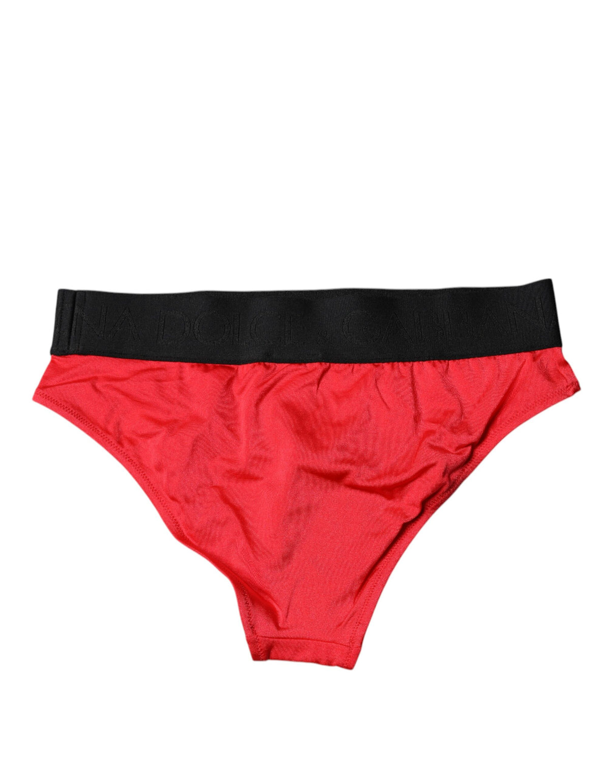 Culotte taille mi-haute Dolce & Gabbana en nylon stretch rouge – BIK1993#