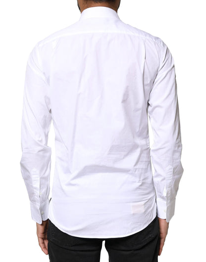 Dolce & Gabbana White Cotton Long Sleeves Formal Dress Shirt by Dolce & Gabbana