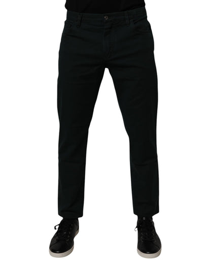 Jean Dolce & Gabbana homme ample en coton vert foncé – PAN75209