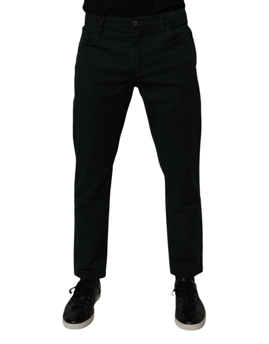 Jean Dolce & Gabbana homme ample en coton vert foncé – PAN75209