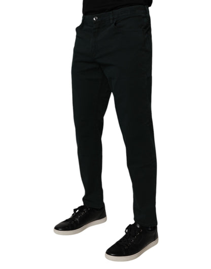 Jean Dolce & Gabbana homme ample en coton vert foncé – PAN75209