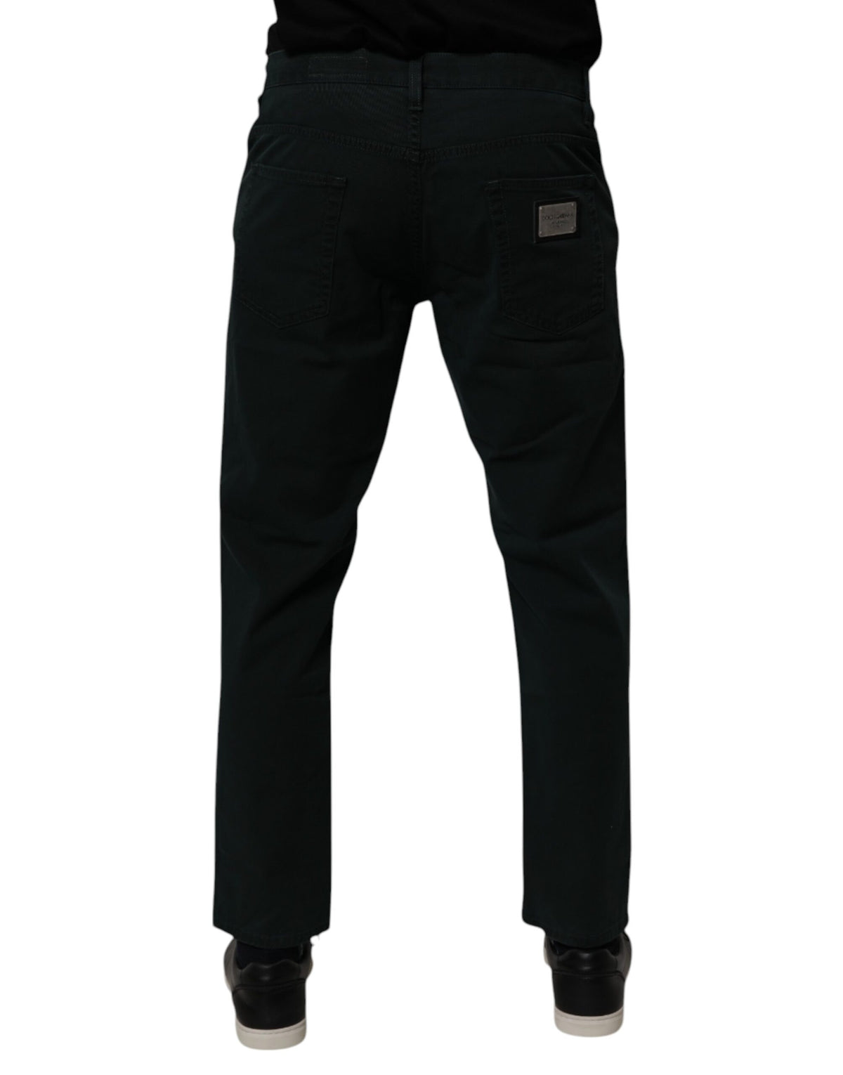 Jean Dolce & Gabbana homme ample en coton vert foncé – PAN75209