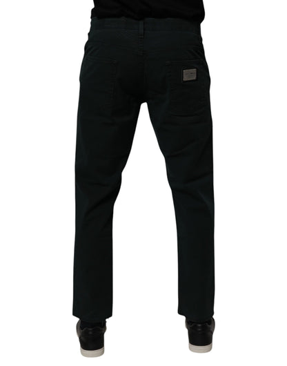 Jean Dolce & Gabbana homme ample en coton vert foncé – PAN75209
