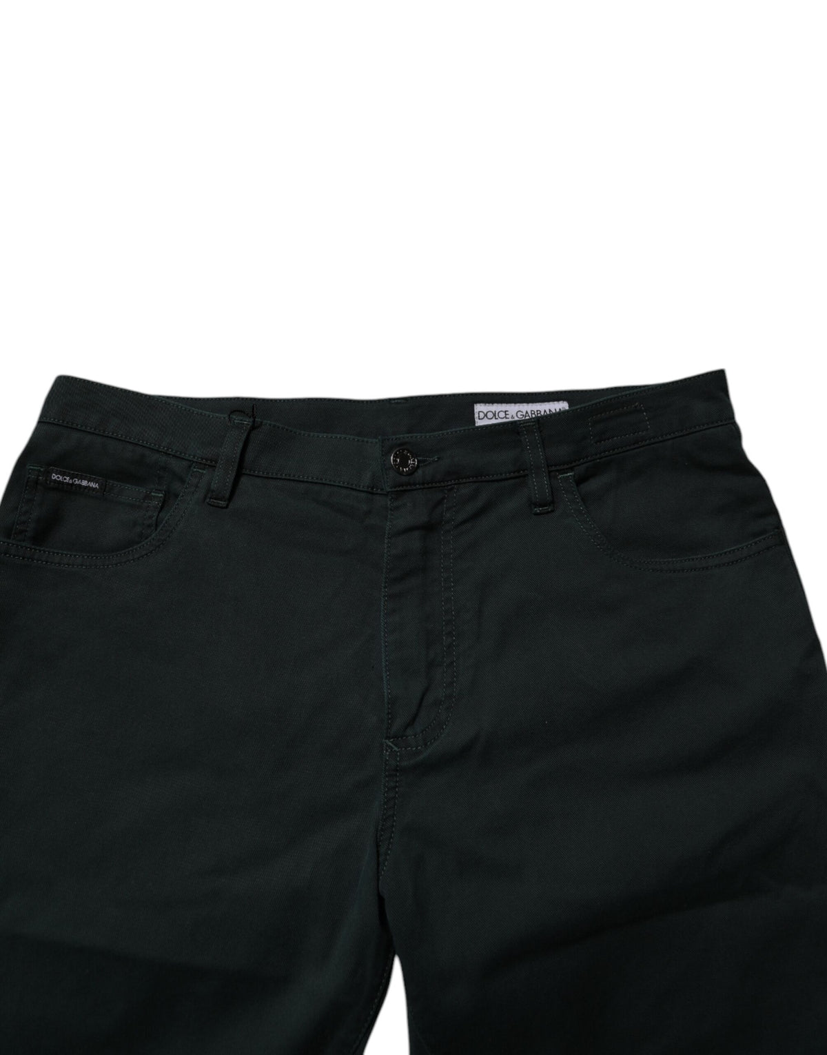 Jean Dolce & Gabbana homme ample en coton vert foncé – PAN75209