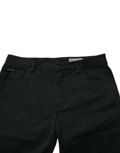 Jean Dolce & Gabbana homme ample en coton vert foncé – PAN75209
