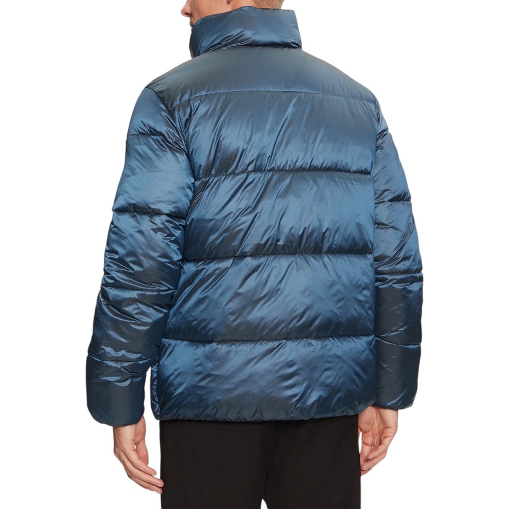 Calvin Klein Jeans Blue Recycled Polyamide Coat by Calvin Klein Jeans