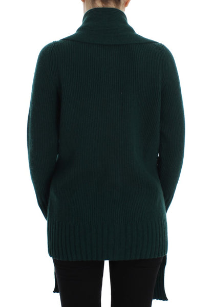 Dolce & Gabbana – Long Cardigan Cachemire Vert Tricoté Boutons | Collection MainLine | Femme