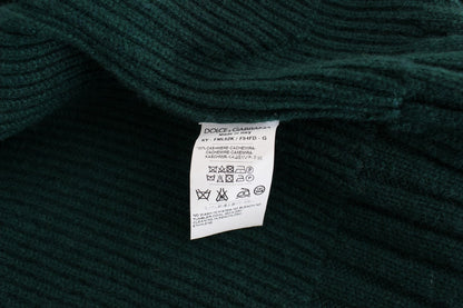 Dolce & Gabbana – Long Cardigan Cachemire Vert Tricoté Boutons | Collection MainLine | Femme