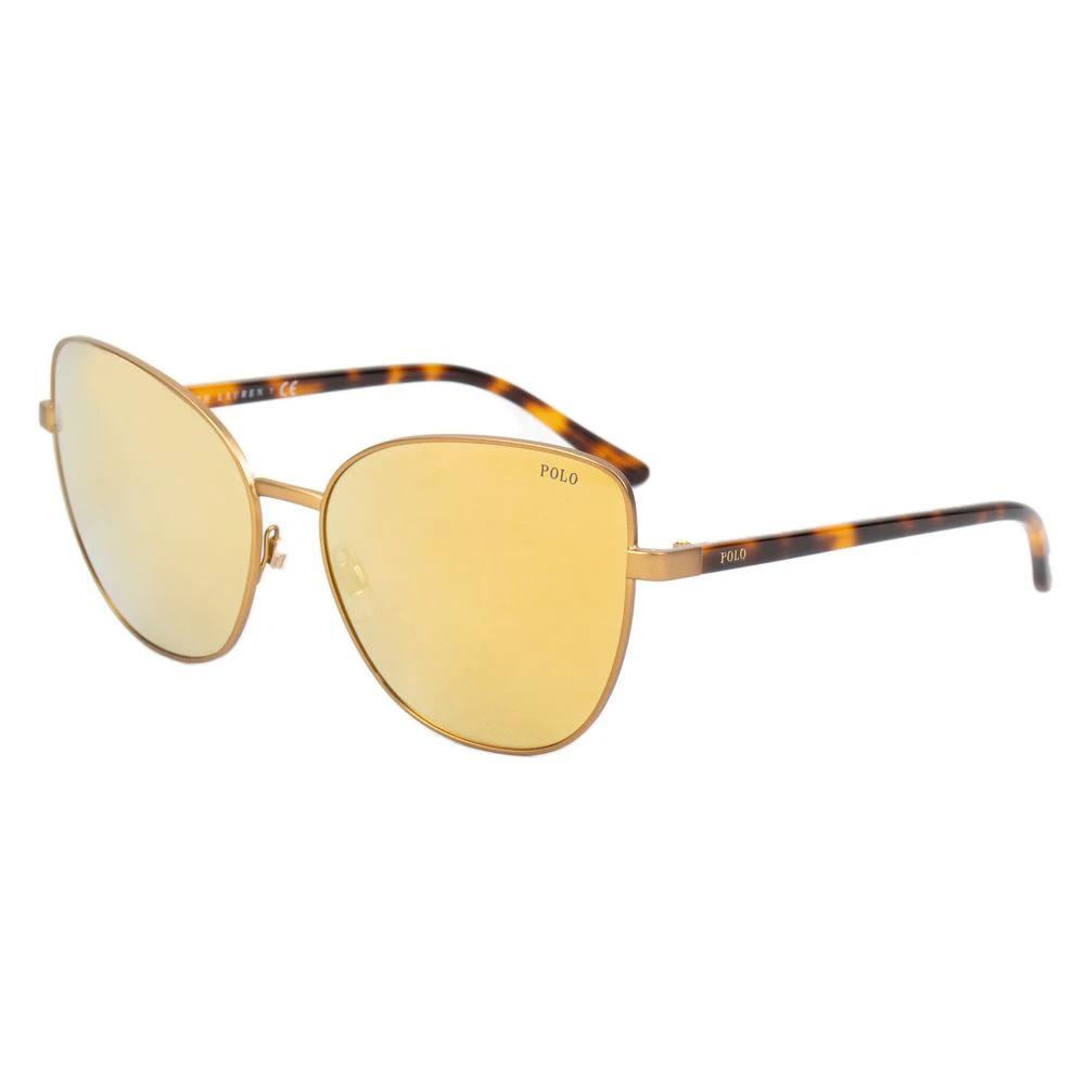 Polo Ralph Lauren Brown Metal Sunglasses by Polo Ralph Lauren