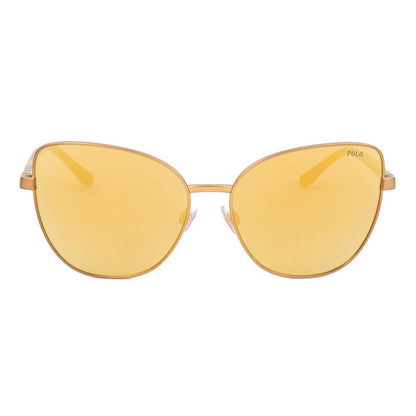 Polo Ralph Lauren Brown Metal Sunglasses by Polo Ralph Lauren