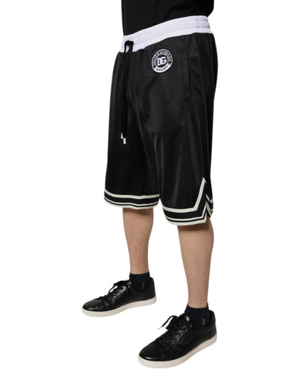 Dolce & Gabbana Black White Men Bermuda Sweatshorts Shorts by Dolce & Gabbana