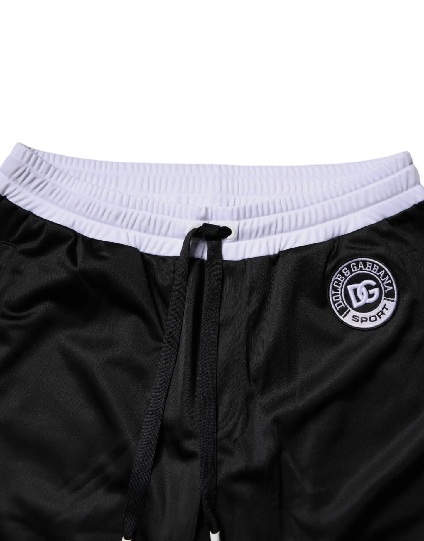 Dolce & Gabbana Black White Men Bermuda Sweatshorts Shorts by Dolce & Gabbana