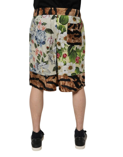 Dolce & Gabbana Multicolor Floral Print Men Bermuda Shorts by Dolce & Gabbana
