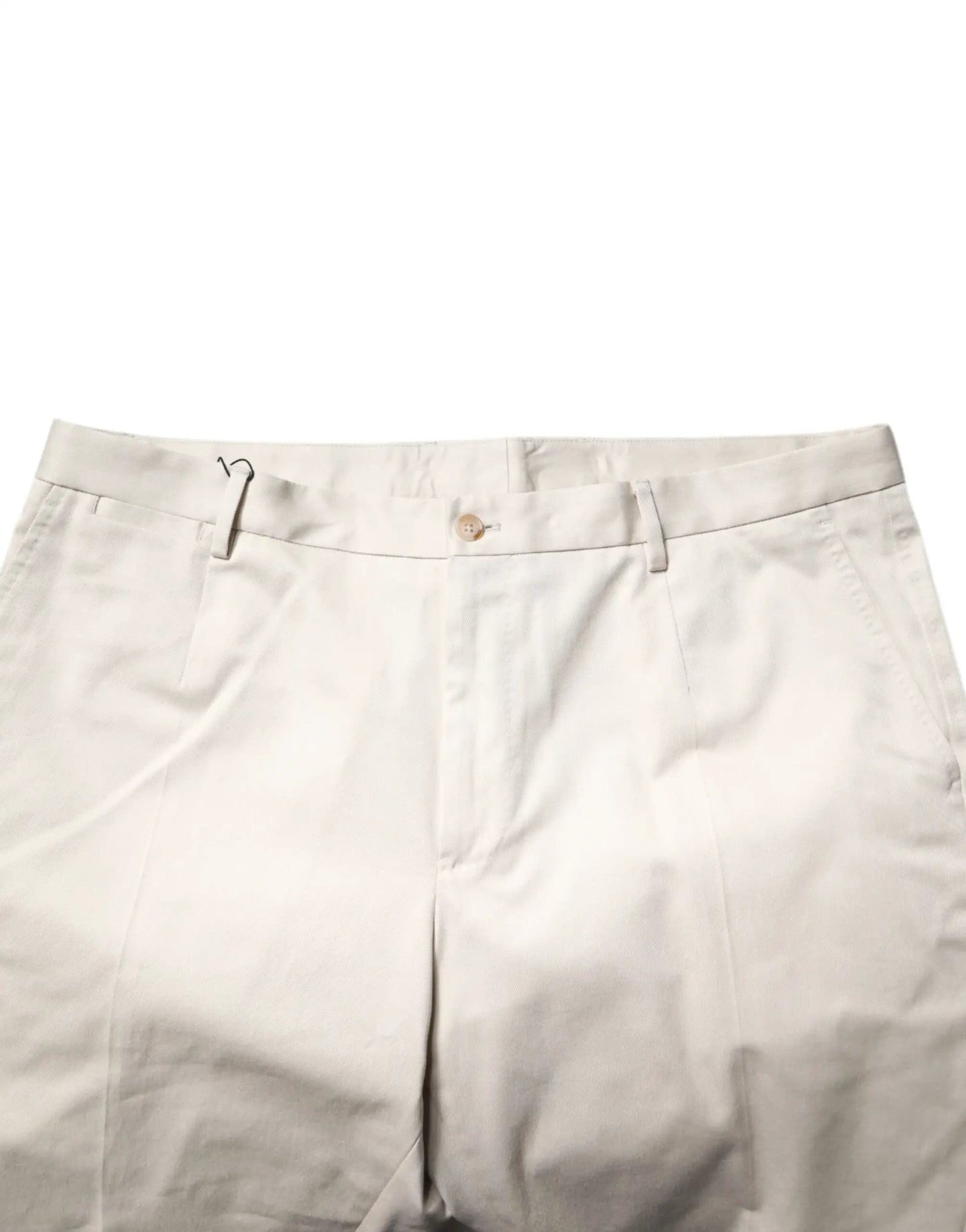 Dolce & Gabbana Beige Cotton Stretch Mid Waist Bermuda Shorts by Dolce & Gabbana