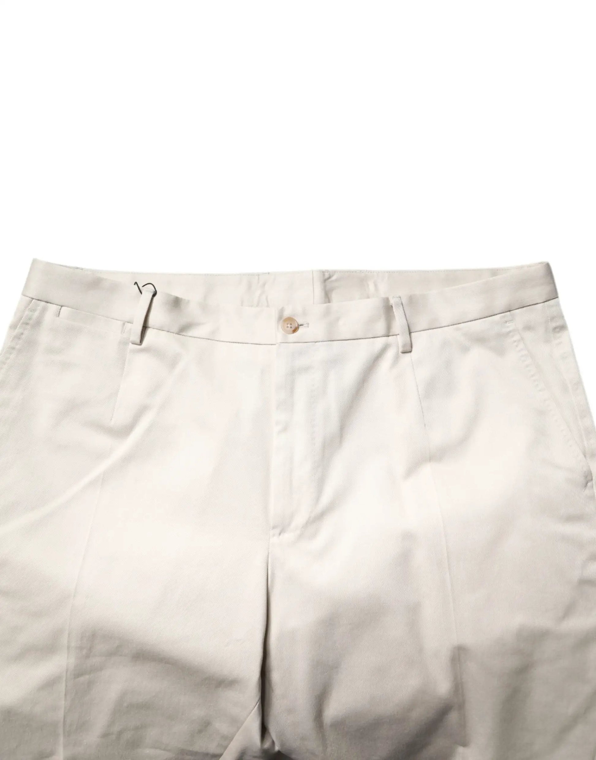Dolce & Gabbana Beige Cotton Stretch Mid Waist Bermuda Shorts by Dolce & Gabbana