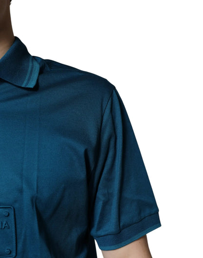 Dolce & Gabbana Blue Logo Cotton Men Polo Shirt T-shirt by Dolce & Gabbana
