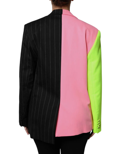 Dolce & Gabbana Multicolor Patchwork Embellished Coat Jacket by Dolce & Gabbana