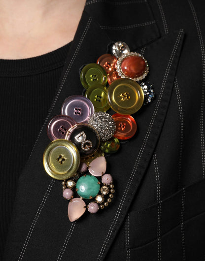 Dolce & Gabbana Multicolor Patchwork Embellished Coat Jacket by Dolce & Gabbana