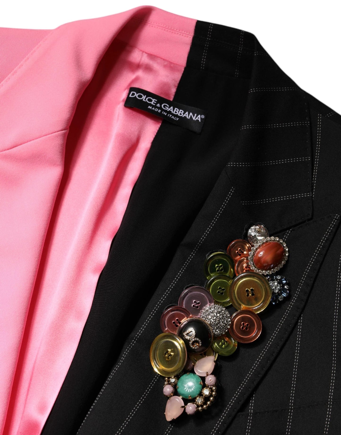 Dolce & Gabbana Multicolor Patchwork Embellished Coat Jacket by Dolce & Gabbana