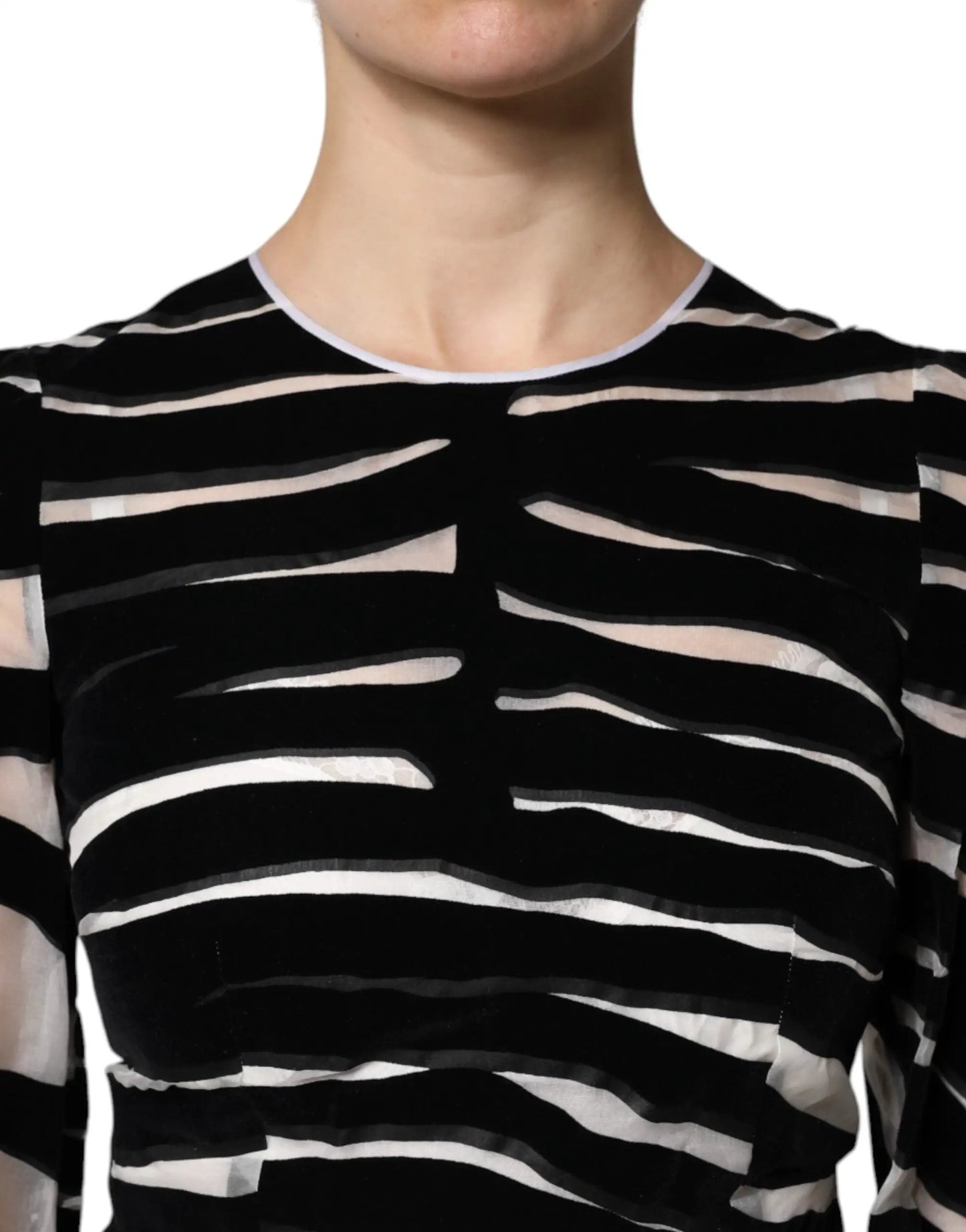 Dolce & Gabbana Black White Zebra A-line Sheath Mini Dress by Dolce & Gabbana