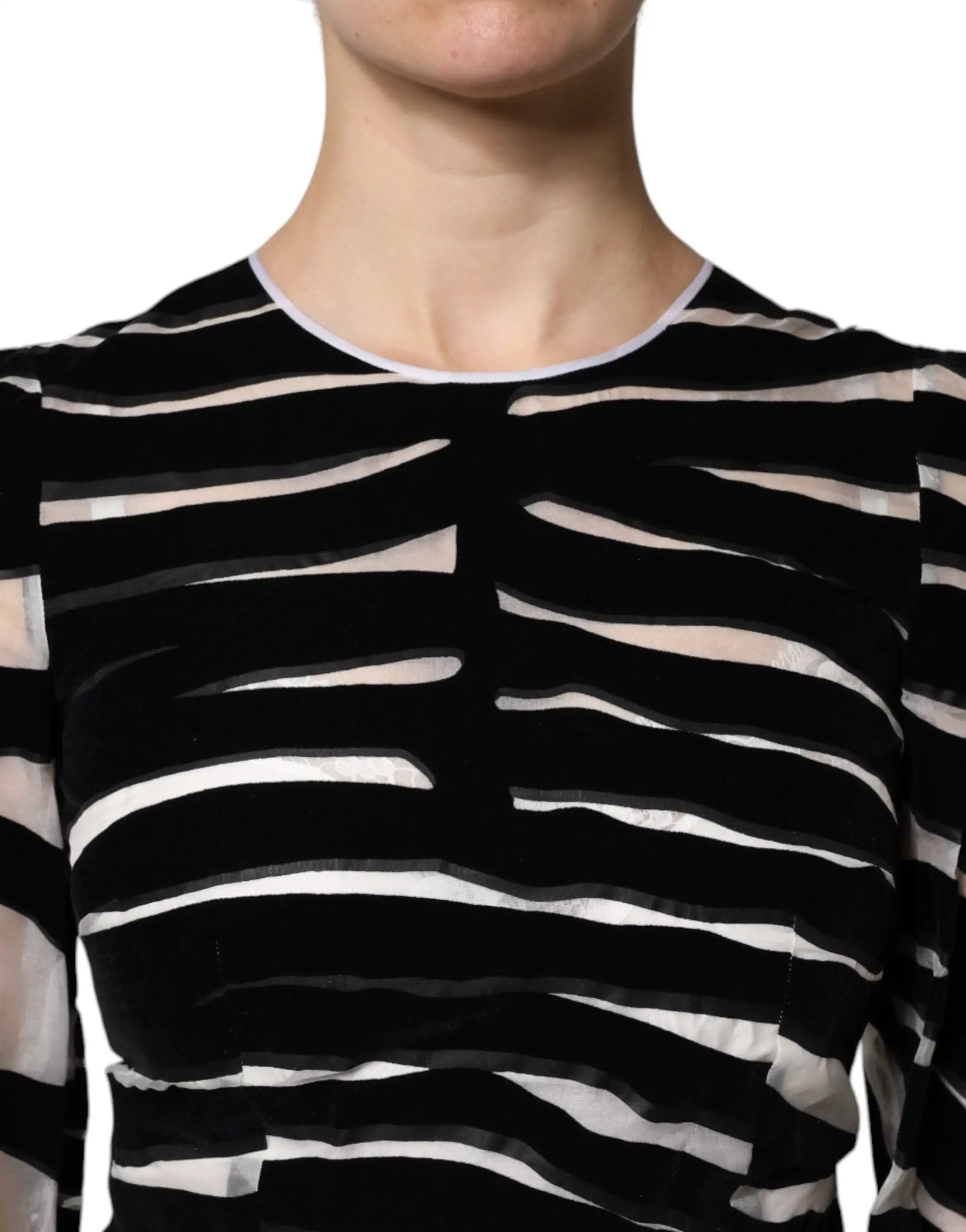 Dolce & Gabbana Black White Zebra A-line Sheath Mini Dress by Dolce & Gabbana