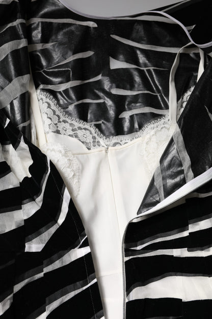 Dolce & Gabbana Black White Zebra A-line Sheath Mini Dress
