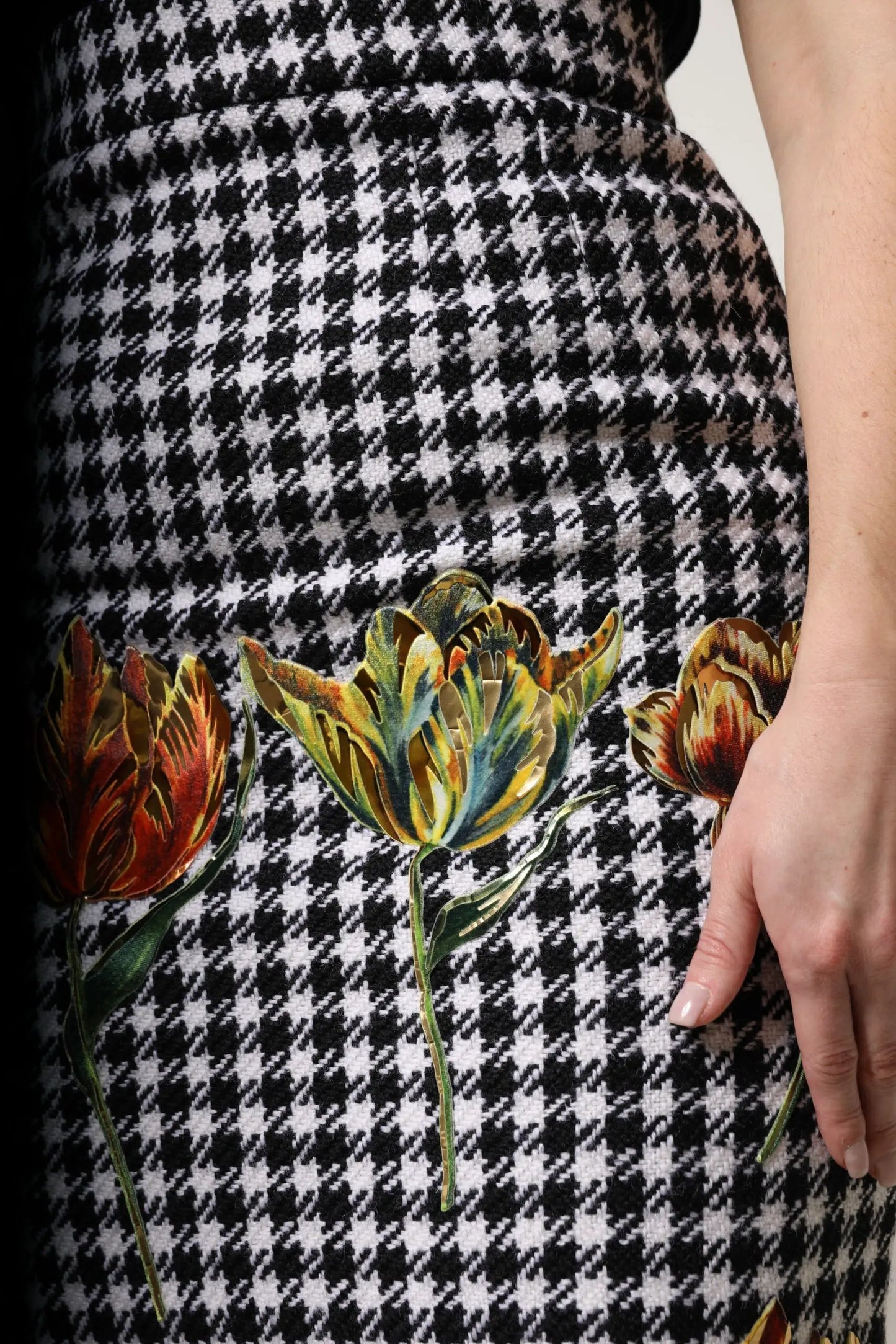 Dolce & Gabbana Multicolor Floral Print High Waist Pencil Cut Skirt by Dolce & Gabbana