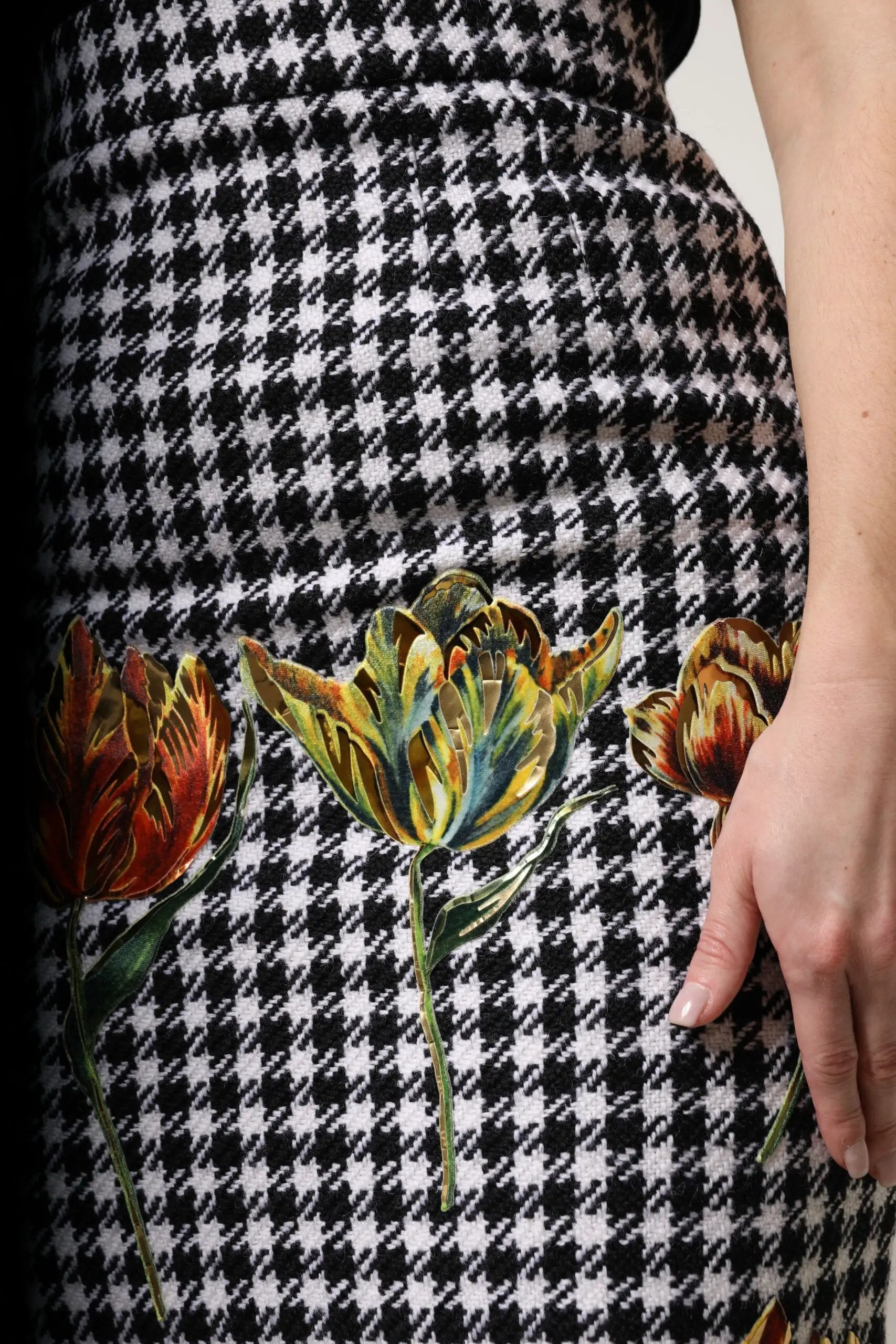 Dolce & Gabbana Multicolor Floral Print High Waist Pencil Cut Skirt by Dolce & Gabbana