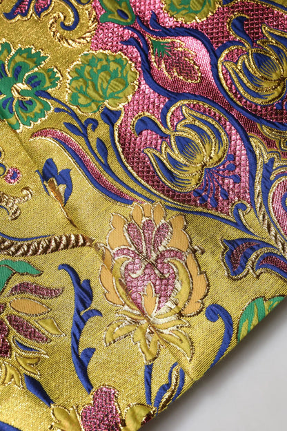 Dolce & Gabbana Multicolor Floral Jacquard Mid Waist Mini Skirt by Dolce & Gabbana