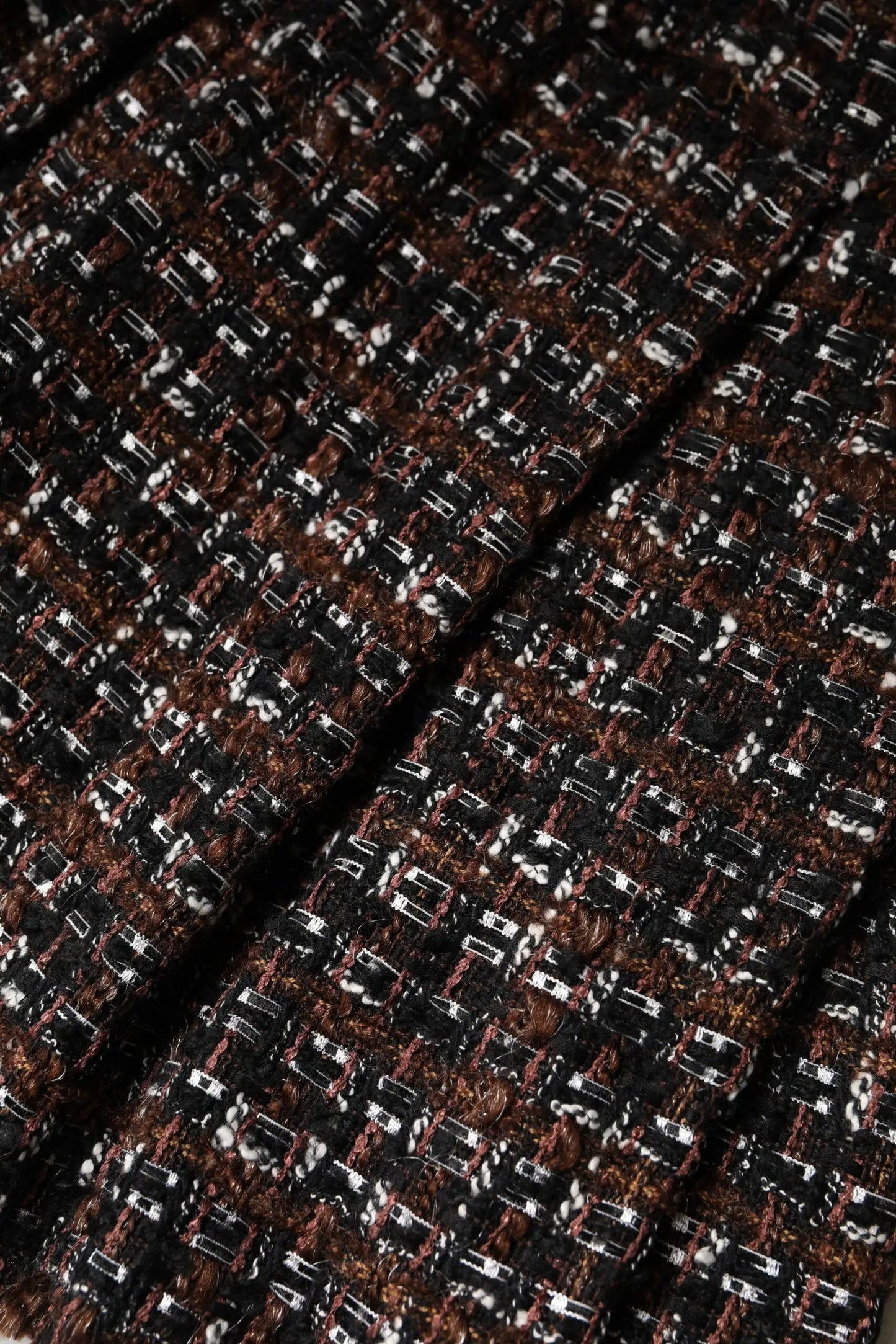 Dolce & Gabbana Multicolor High Waist Tartan Tweed Mini Skirt by Dolce & Gabbana