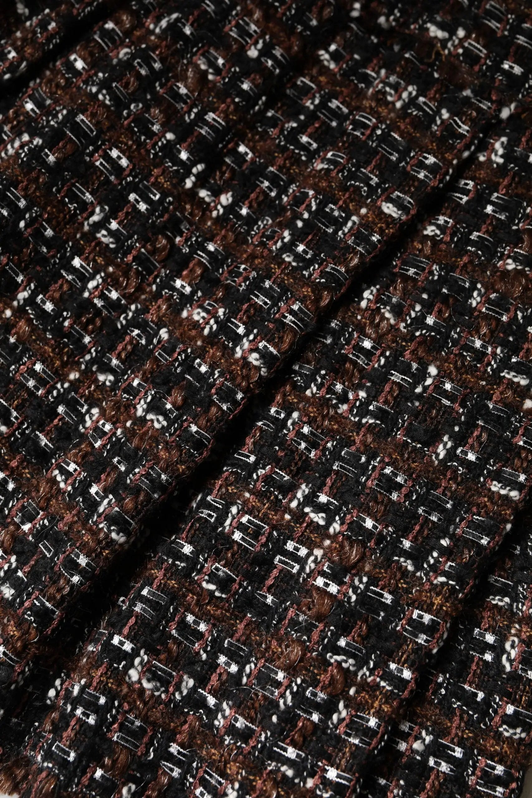 Dolce & Gabbana Multicolor High Waist Tartan Tweed Mini Skirt by Dolce & Gabbana