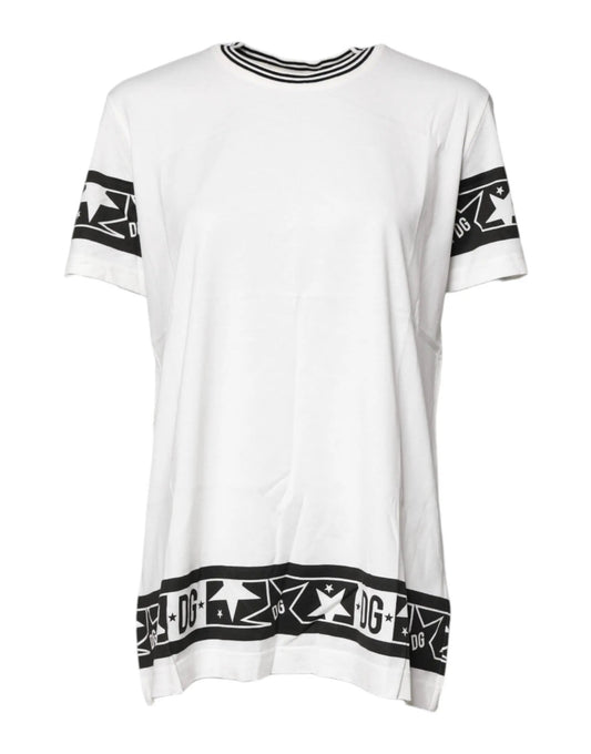 Dolce & Gabbana White #DGMillennials Cotton Crewneck T-shirt by Dolce & Gabbana