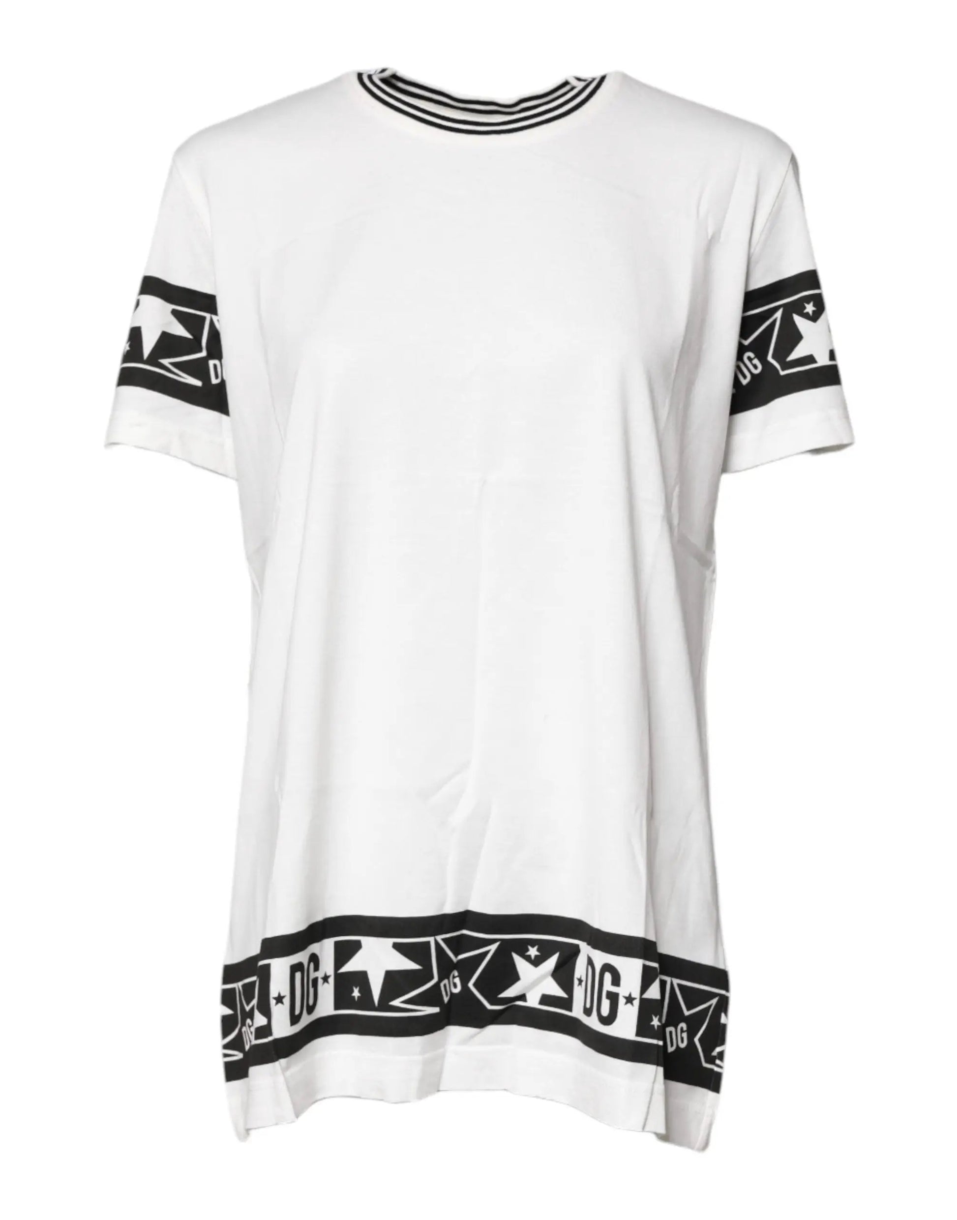 Dolce & Gabbana White #DGMillennials Cotton Crewneck T-shirt by Dolce & Gabbana