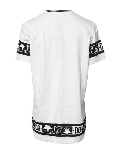Dolce & Gabbana White #DGMillennials Cotton Crewneck T-shirt by Dolce & Gabbana