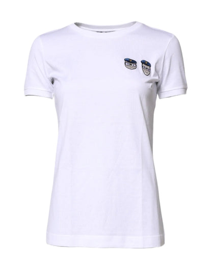 Dolce & Gabbana White #DGFamily Cotton Crew Neck T-shirt by Dolce & Gabbana