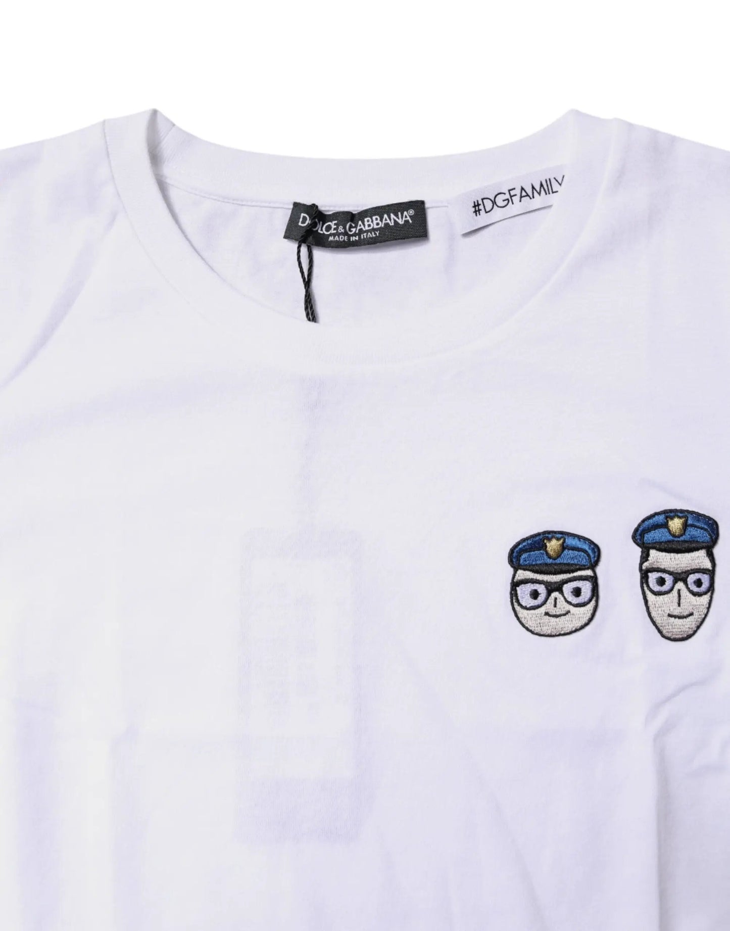 Dolce & Gabbana White #DGFamily Cotton Crew Neck T-shirt by Dolce & Gabbana