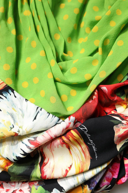 Dolce & Gabbana Multicolor Floral Patchwork Fitted Mini Dress by Dolce & Gabbana