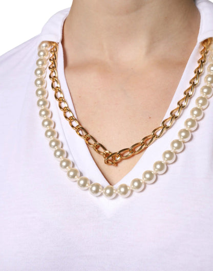 Dolce & Gabbana White Necklace Cotton Short Sleeve T-shirt by Dolce & Gabbana
