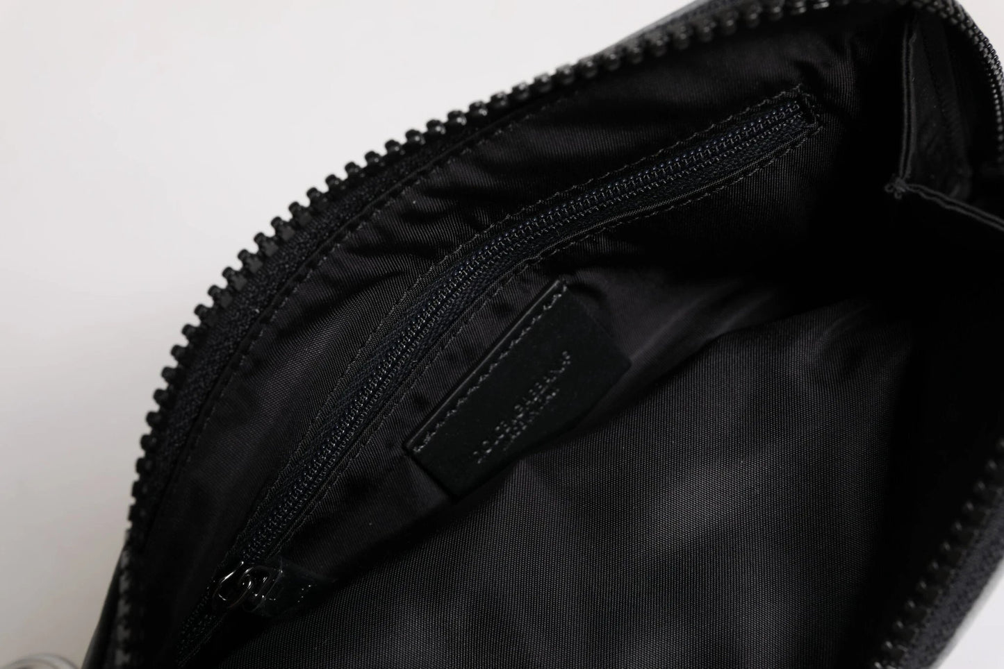 Dolce & Gabbana Black Gray Camouflage Logo Plaque Keyring Pouch Bag by Dolce & Gabbana